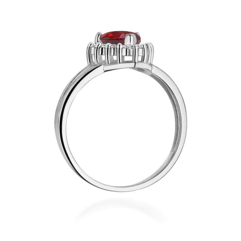 Pierścionek W310 Rubin 1,10ct białe złoto