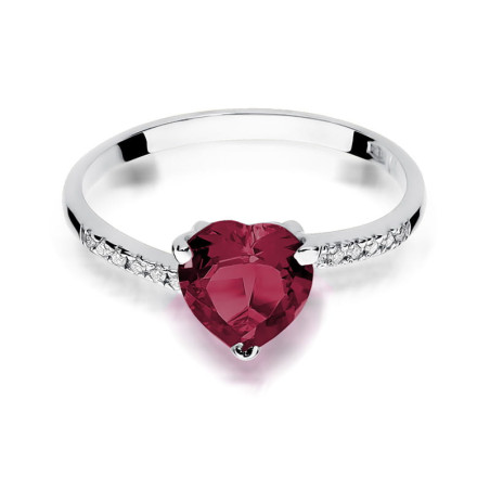 Pierścionek W050 Rubin 1,70ct białe złoto