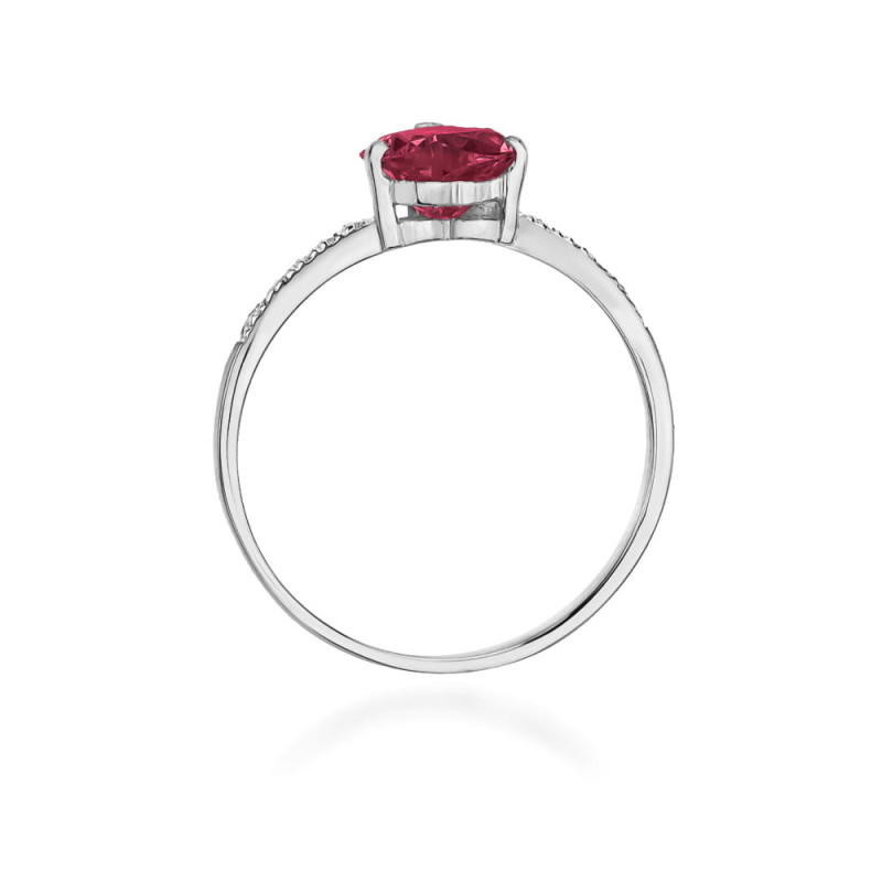Pierścionek W050 Rubin 1,70ct białe złoto