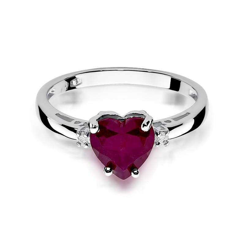 Pierścionek W012 Rubin 1,70ct białe złoto