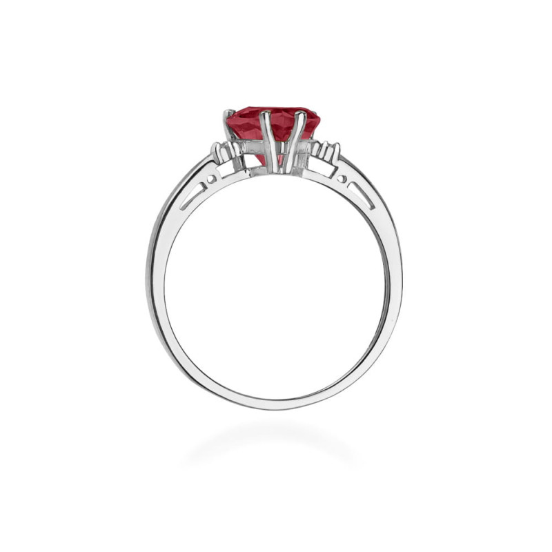 Pierścionek W012 Rubin 1,70ct białe złoto