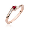 Pierścionek W0262 Rubin 0,15ct różowe złoto