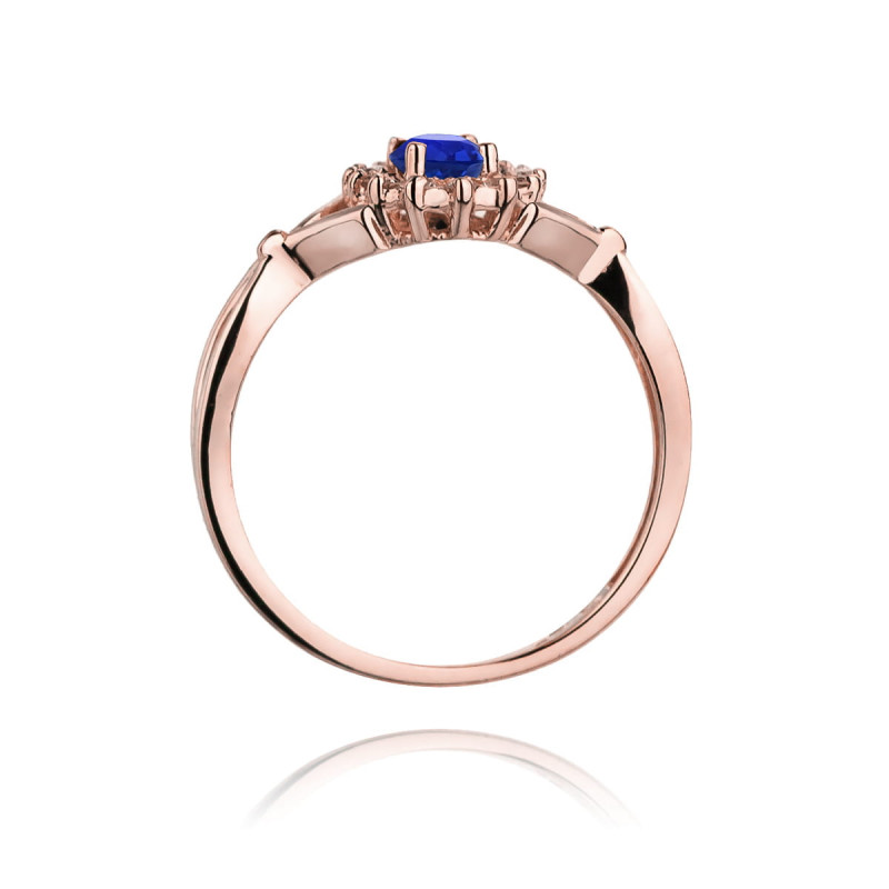 Pierścionek W182 Szafir 0,70ct różowe złoto