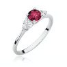 Pierścionek W451 1 Rubin 0,60ct białe złoto