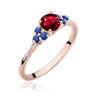 Pierścionek W451 4 Rubin 0,60ct różowe złoto