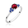 Pierścionek W451 4 Rubin 0,60ct białe złoto