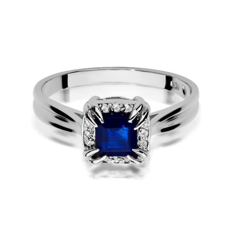 Pierścionek W358 Szafir 0,70ct białe złoto