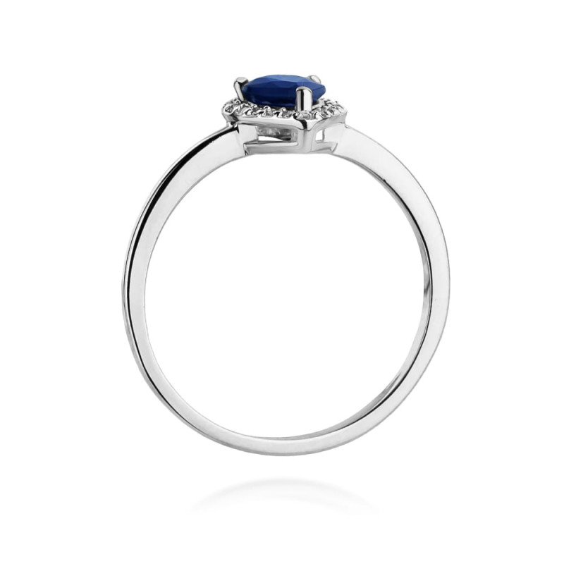 Pierścionek W455 Szafir 0,60ct białe złoto