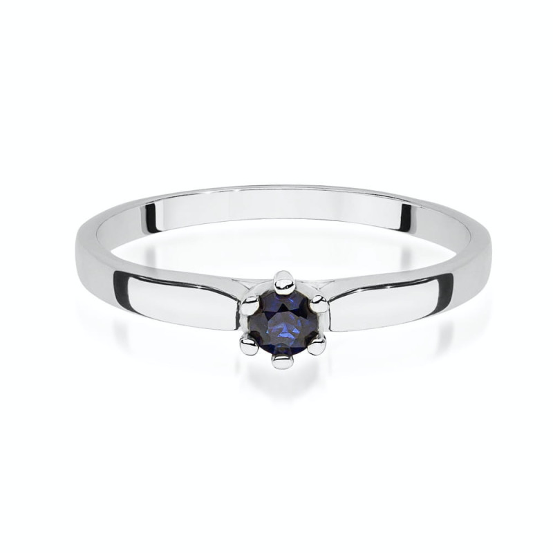 Pierścionek W222 Szafir 0,15ct białe złoto