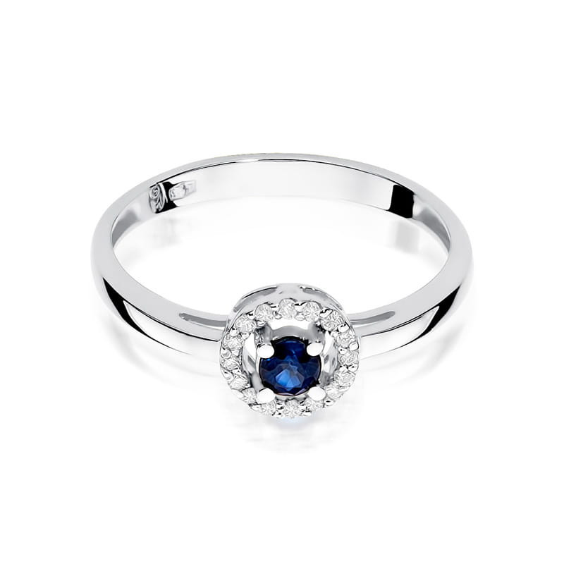 Pierścionek W238 Szafir 0,15ct białe złoto