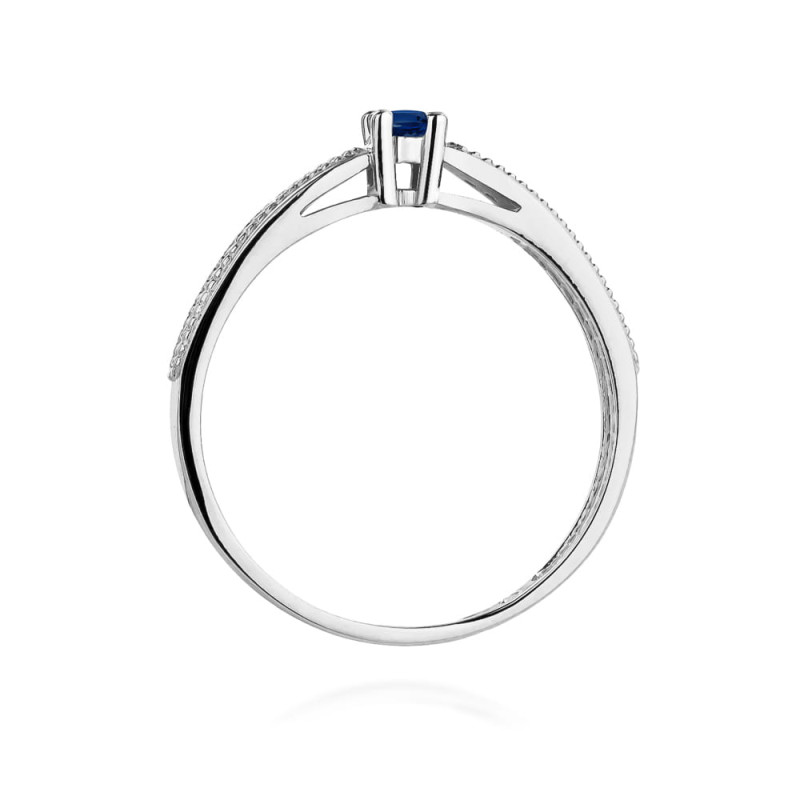 Pierścionek W449 Szafir 0,15ct białe złoto