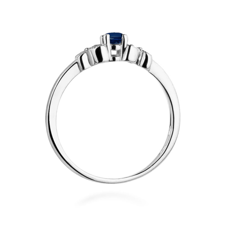 Pierścionek W414 Szafir 0,15ct białe złoto