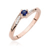 Pierścionek W0262 Szafir 0,15ct różowe złoto