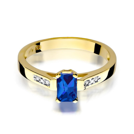 "Pierścionek W078 Szafir 0,60ct żółte złoto - Daimana.pl | Najwy