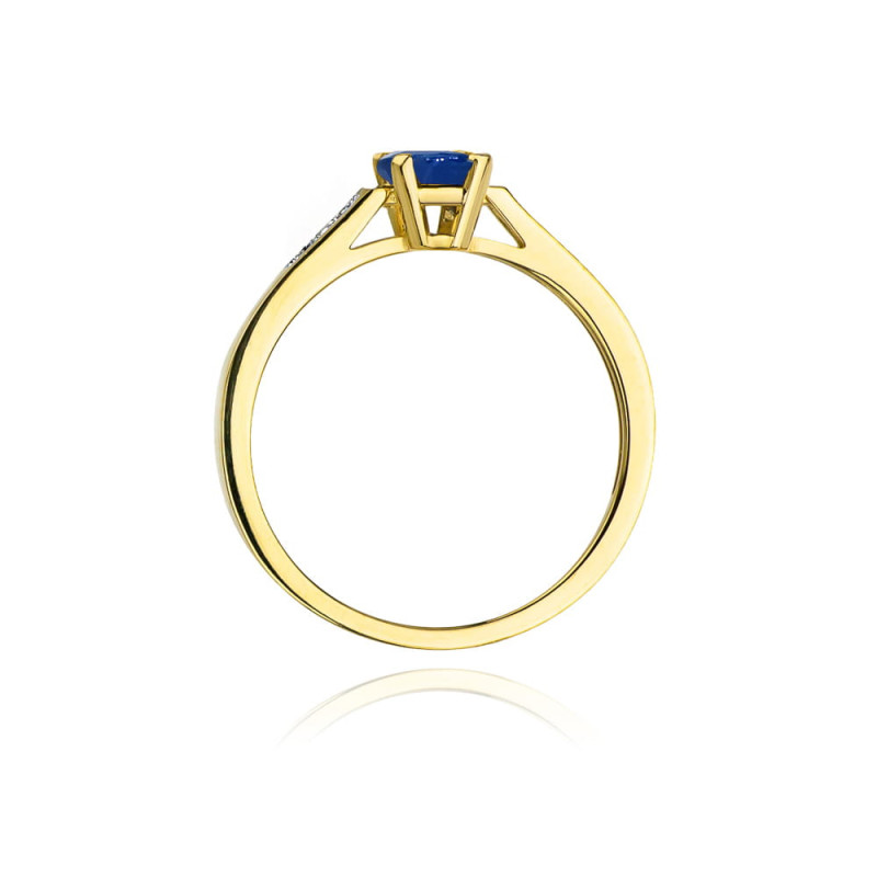 "Pierścionek W078 Szafir 0,60ct żółte złoto - Daimana.pl | Najwy