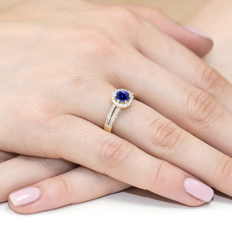 Pierścionek W087 Szafir 0,50ct żółte złoto - Daimana.pl: Ekskluz