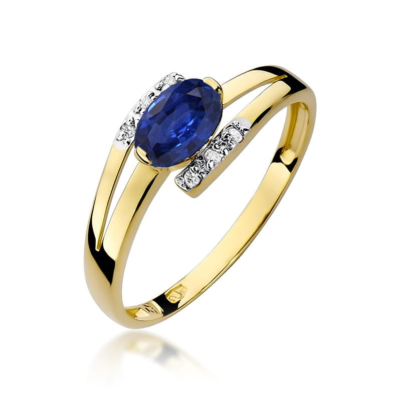 "Pierścionek W119 Szafir 0,70ct żółte złoto - Daimana.pl" - Idea