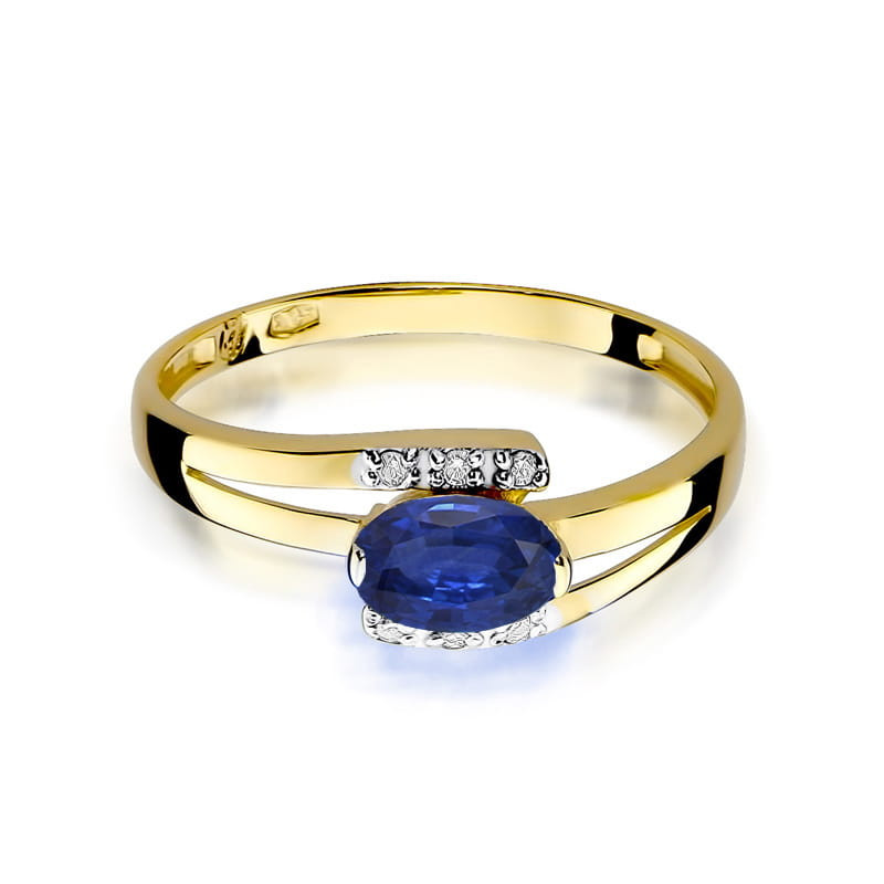 "Pierścionek W119 Szafir 0,70ct żółte złoto - Daimana.pl" - Idea