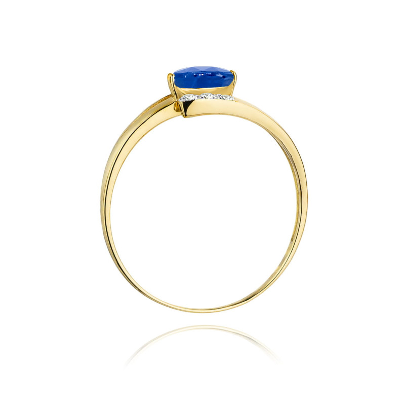 "Pierścionek W119 Szafir 0,70ct żółte złoto - Daimana.pl" - Idea
