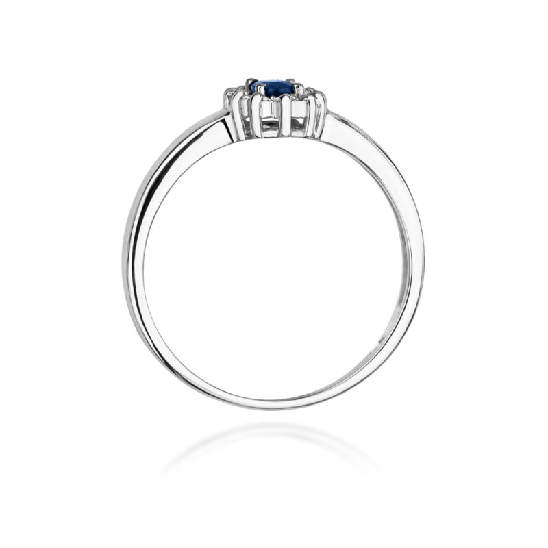 Pierścionek W026 Szafir 0,30ct białe złoto