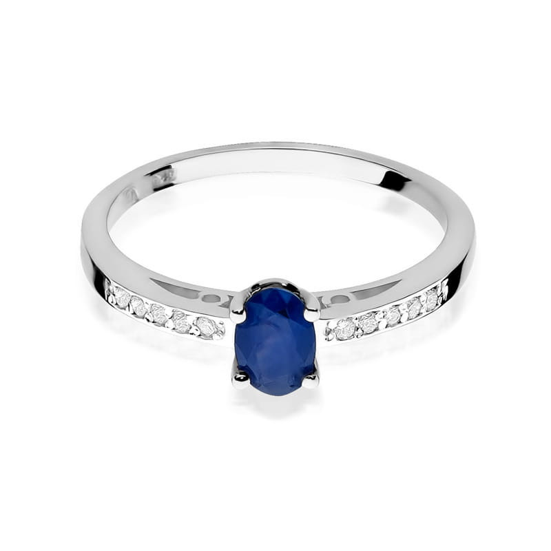 Pierścionek W067 Szafir 0,70ct białe złoto