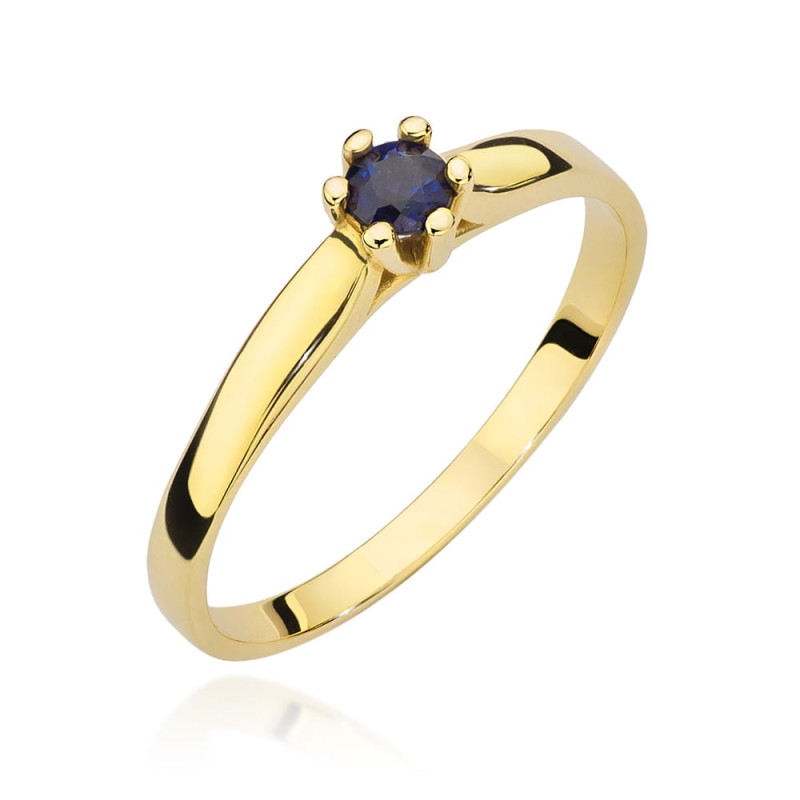Pierścionek W222 Szafir 0,15ct żółte złoto - Daimana.pl: Luksuso