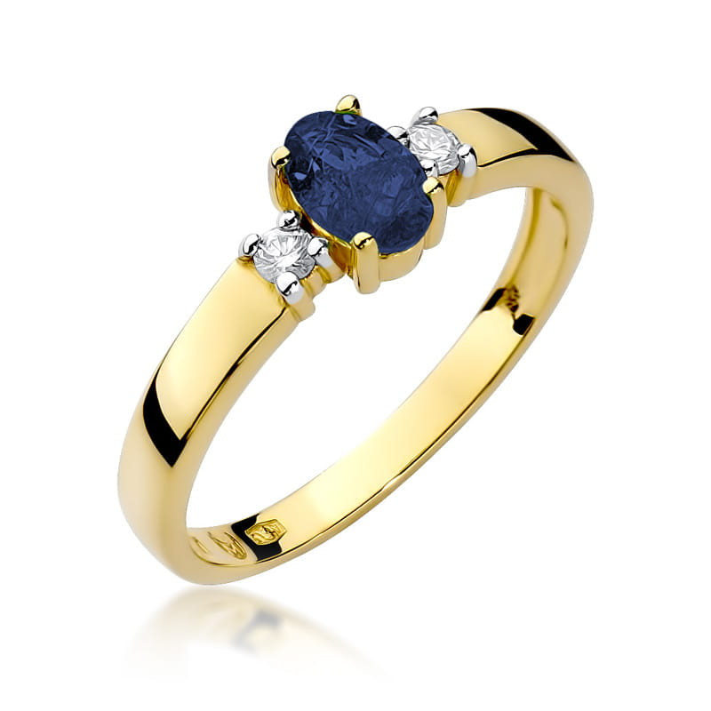 "Pierścionek W264 Szafir 0,70ct - Żółte złoto | Daimana.pl - Naj