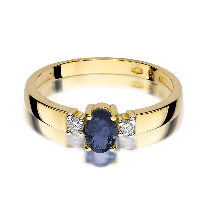 "Pierścionek W264 Szafir 0,70ct - Żółte złoto | Daimana.pl - Naj