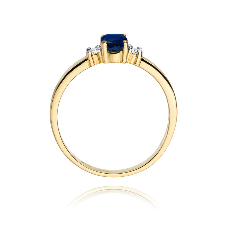 "Pierścionek W264 Szafir 0,70ct - Żółte złoto | Daimana.pl - Naj