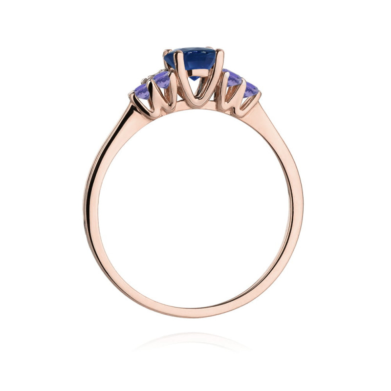 Pierścionek W451 5 Szafir 0,50ct różowe złoto