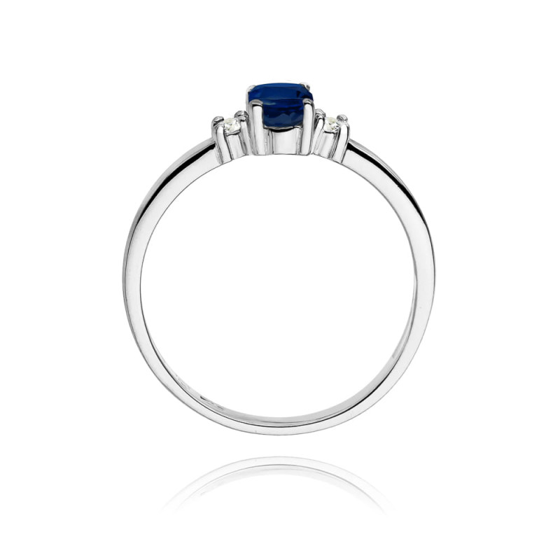 Pierścionek W264 Szafir 0,70ct białe złoto