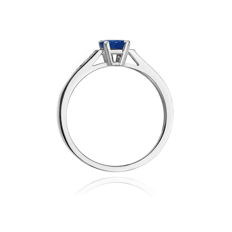 Pierścionek W078 Szafir 0,60ct białe złoto