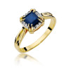 Pierścionek W358 Szafir 0,70ct żółte złoto - ekskluzywny pierśc