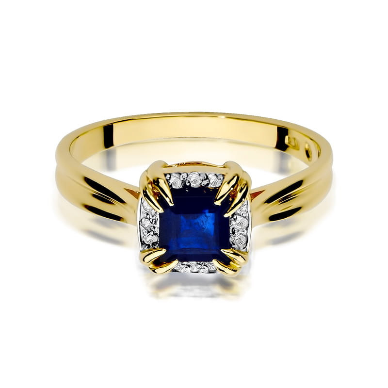 Pierścionek W358 Szafir 0,70ct żółte złoto - ekskluzywny pierśc