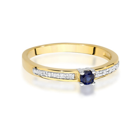 "Pierścionek W0288 Szafir 0,15ct Żółte Złoto | Daimana.pl - Skle