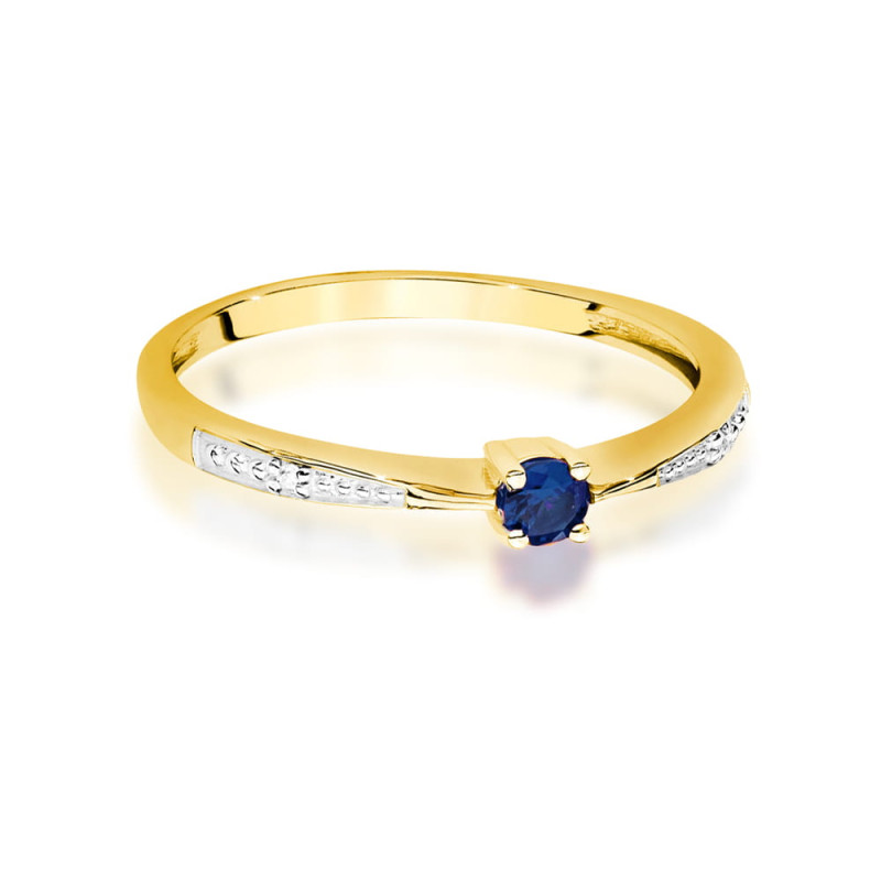 "Pierścionek W0465 Szafir 0,15ct żółte złoto - Daimana.pl - Najw