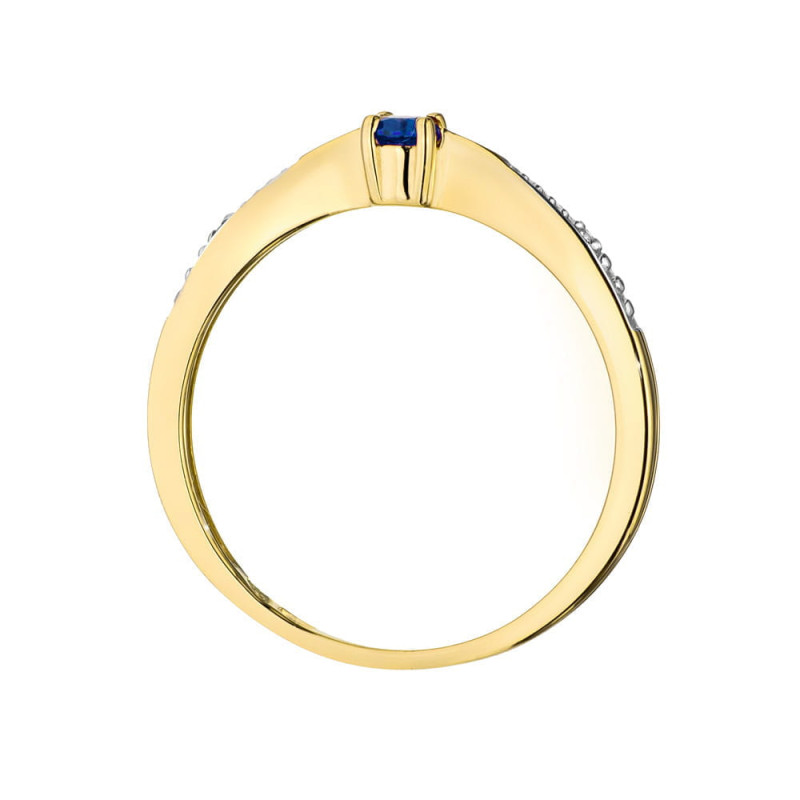 "Pierścionek W0465 Szafir 0,15ct żółte złoto - Daimana.pl - Najw