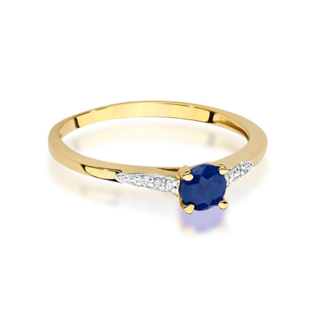 "Pierścionek W0466 Szafir 0,30ct żółte złoto - Daimana.pl: Najwy