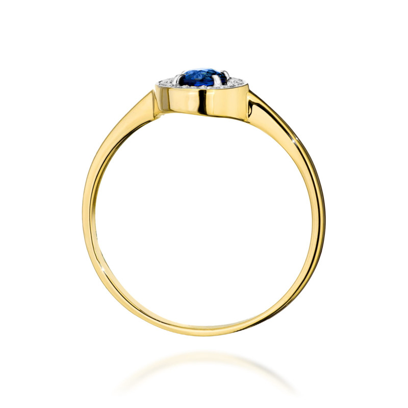 "Pierścionek W0616 Szafir 0,30ct żółte złoto | Daimana.pl - Najw