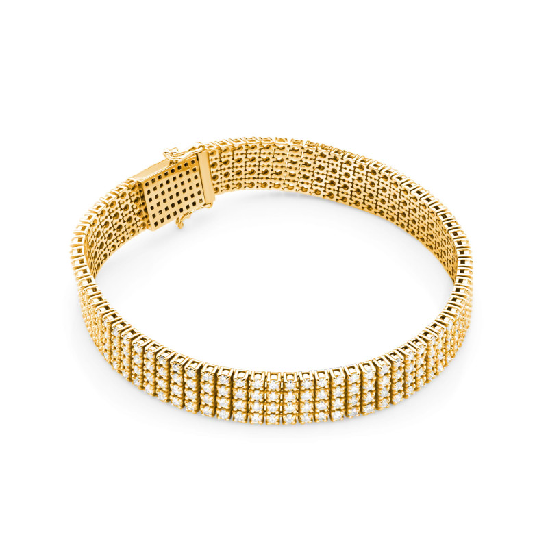 Bransoletka B0036 z diamentami żółte złoto - elegancja i luksus o