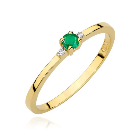 "Pierścionek W0464 Szmaragd 0,15ct - Daimana.pl - Elegancki pierści