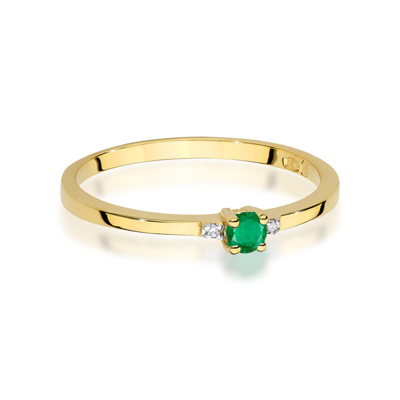 "Pierścionek W0464 Szmaragd 0,15ct - Daimana.pl - Elegancki pierści