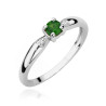 Pierścionek W0469 Szmaragd 0,15ct białe złoto