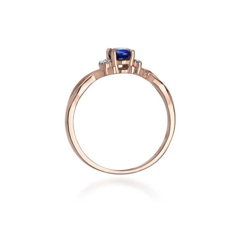 Pierścionek W019 Tanzanit 0,40ct różowe złoto
