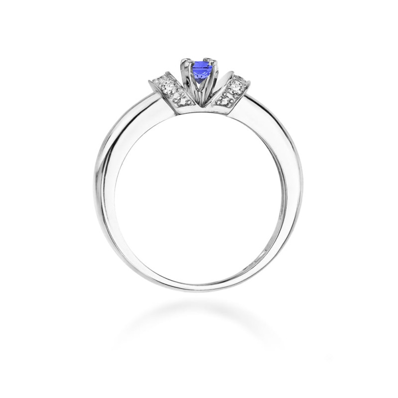 Pierścionek W043 Tanzanit 0,50ct białe złoto