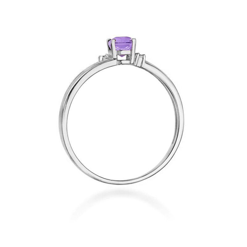 Pierścionek W068 Tanzanit 0,40ct białe złoto