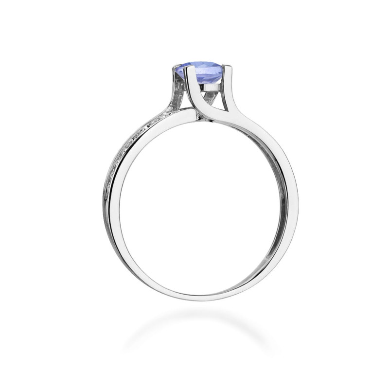 Pierścionek W106 Tanzanit 0,50ct białe złoto