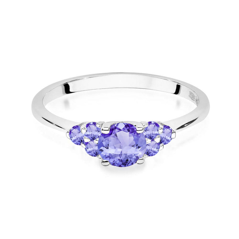 Pierścionek W451 5 Tanzanit 0,50ct białe złoto