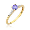 "Pierścionek W0466 Tanzanit 0,35ct żółte złoto - Daimana.pl: Naj
