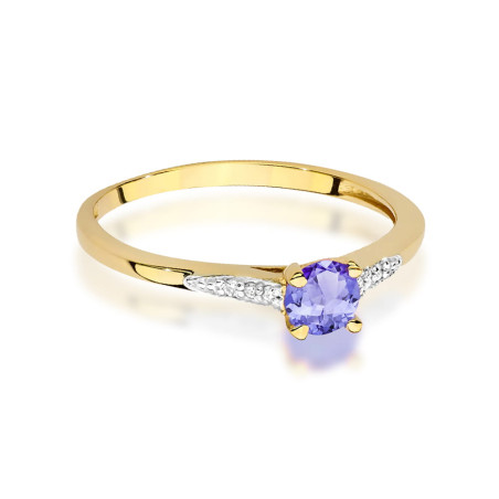 "Pierścionek W0466 Tanzanit 0,35ct żółte złoto - Daimana.pl: Naj
